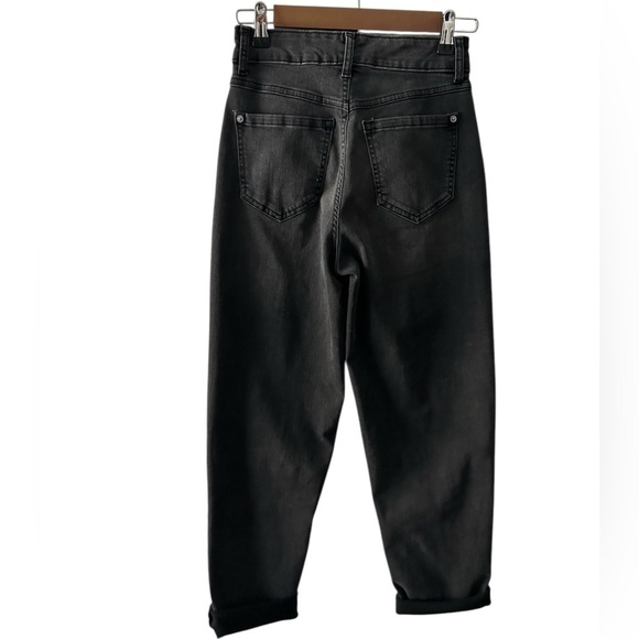 INCDenim boyfriend black distressed jeans w/snake print detail size 2/26 - Picture 2 of 16